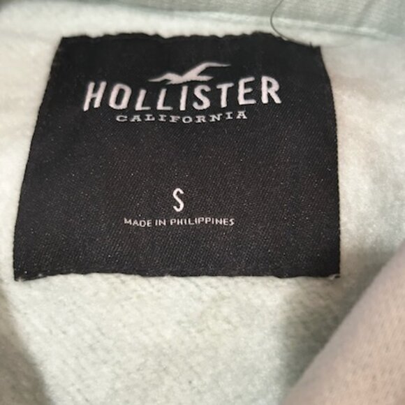 NWOT Hollister California Embroidered Turquoise Light Green Hoodie Pullover - Picture 10 of 10